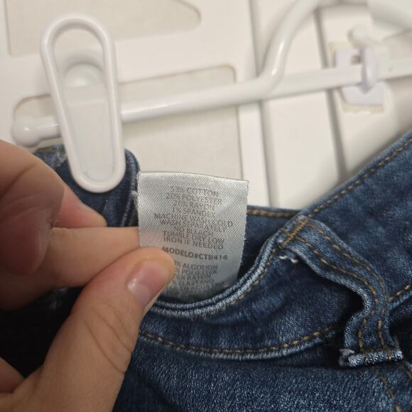 Black Label High Rise Button Fly Raw Hem Cropped Skinny Jeans Womens 1 or 24 - Picture 5 of 5